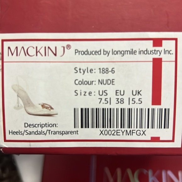 Mackinj heels sandals Nude color size 7.5 - Picture 7 of 7